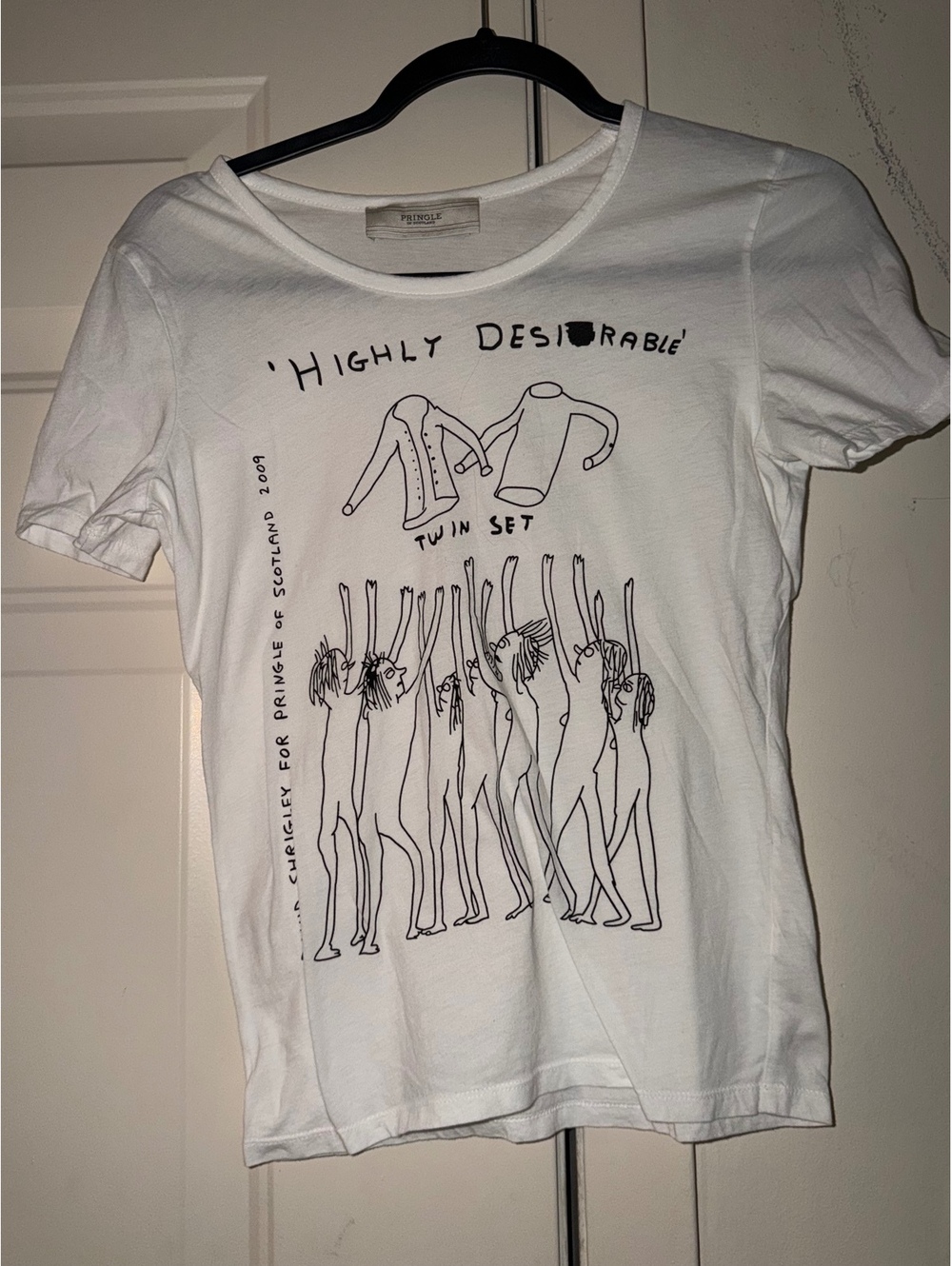 Pringle of Scotland Artist Collab Twin Set Tee 2009 Rare Gr